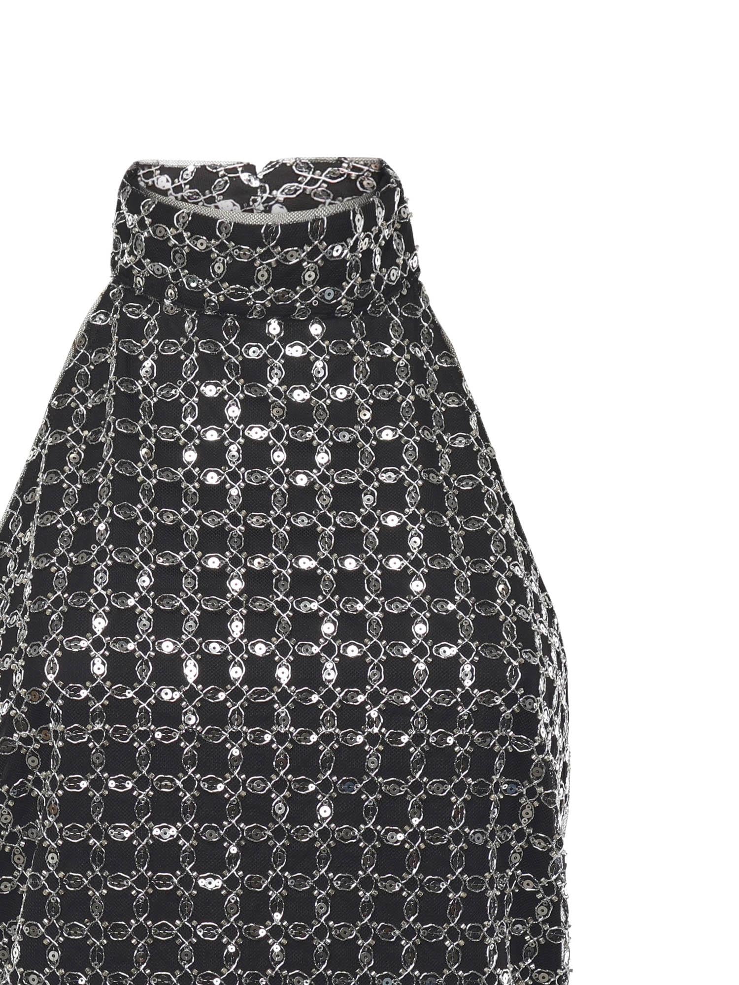 Miniabito con scollo all'americana e decorazioni 115452 100 ROTATE