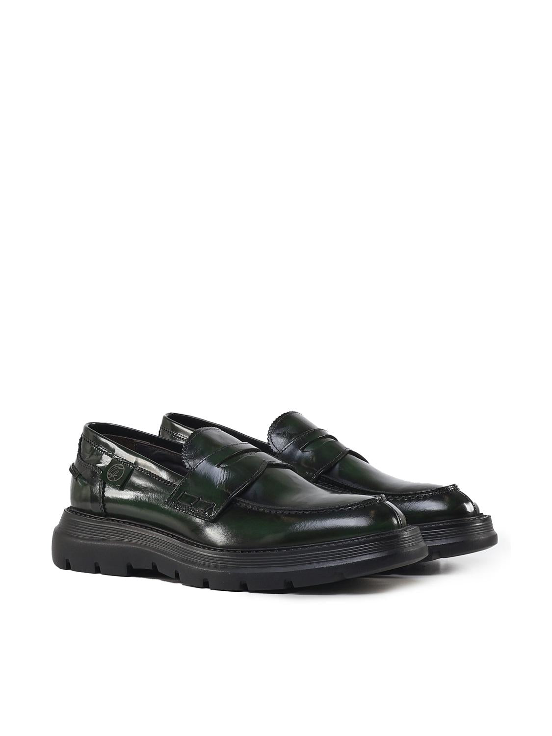 Mocassino Bryan in pelle BRYAN ABRASIVATOVERDE GIULIANO GALIANO