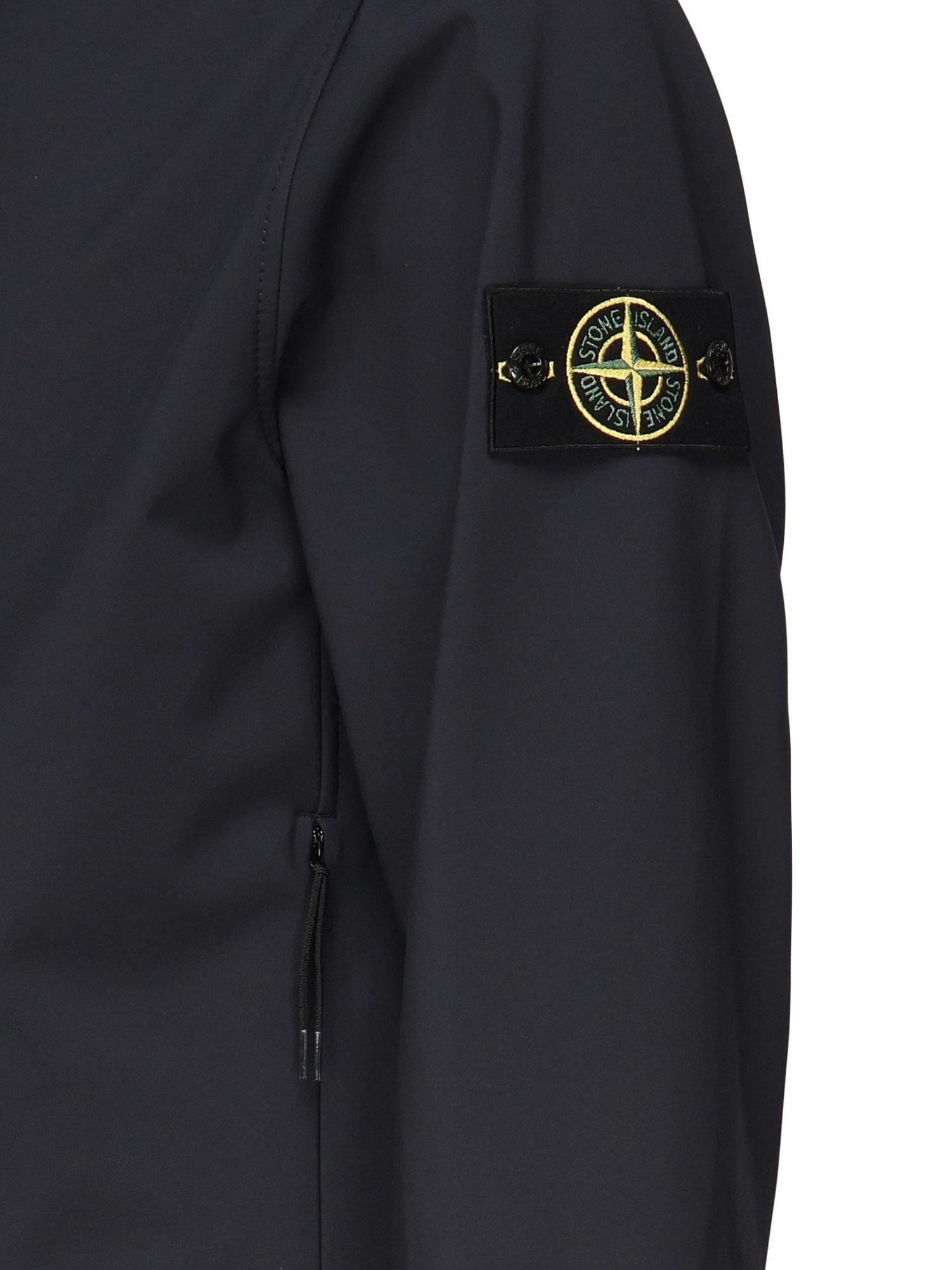 Giacca con zip e logo<BR/> K2S15Q100004 S0B22V0020 STONE ISLAND