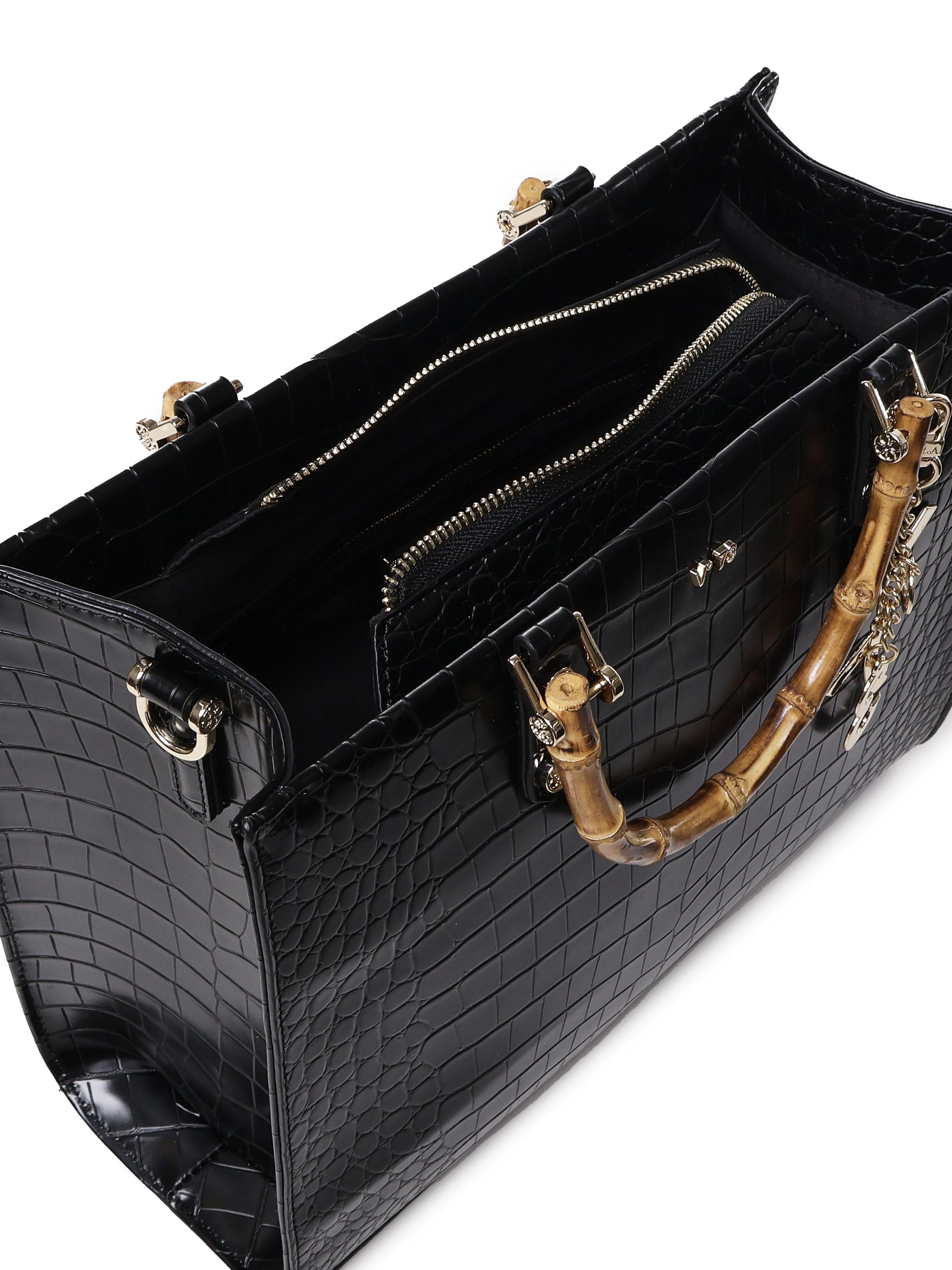 Borsa Perla con manici in bambù 73BS64202C PERLANERO V° 73