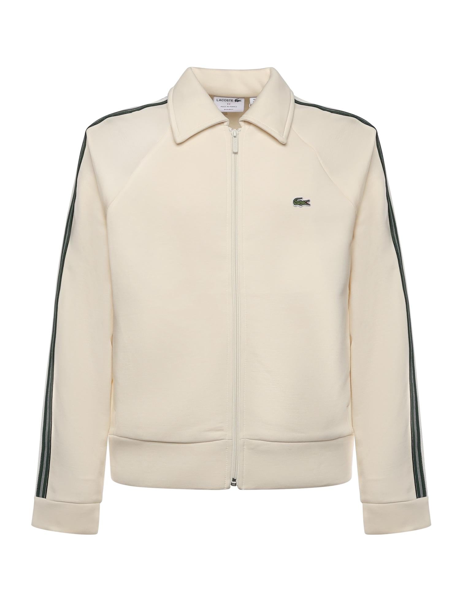 Felpa con zip e logo SH5927 XFJ LACOSTE