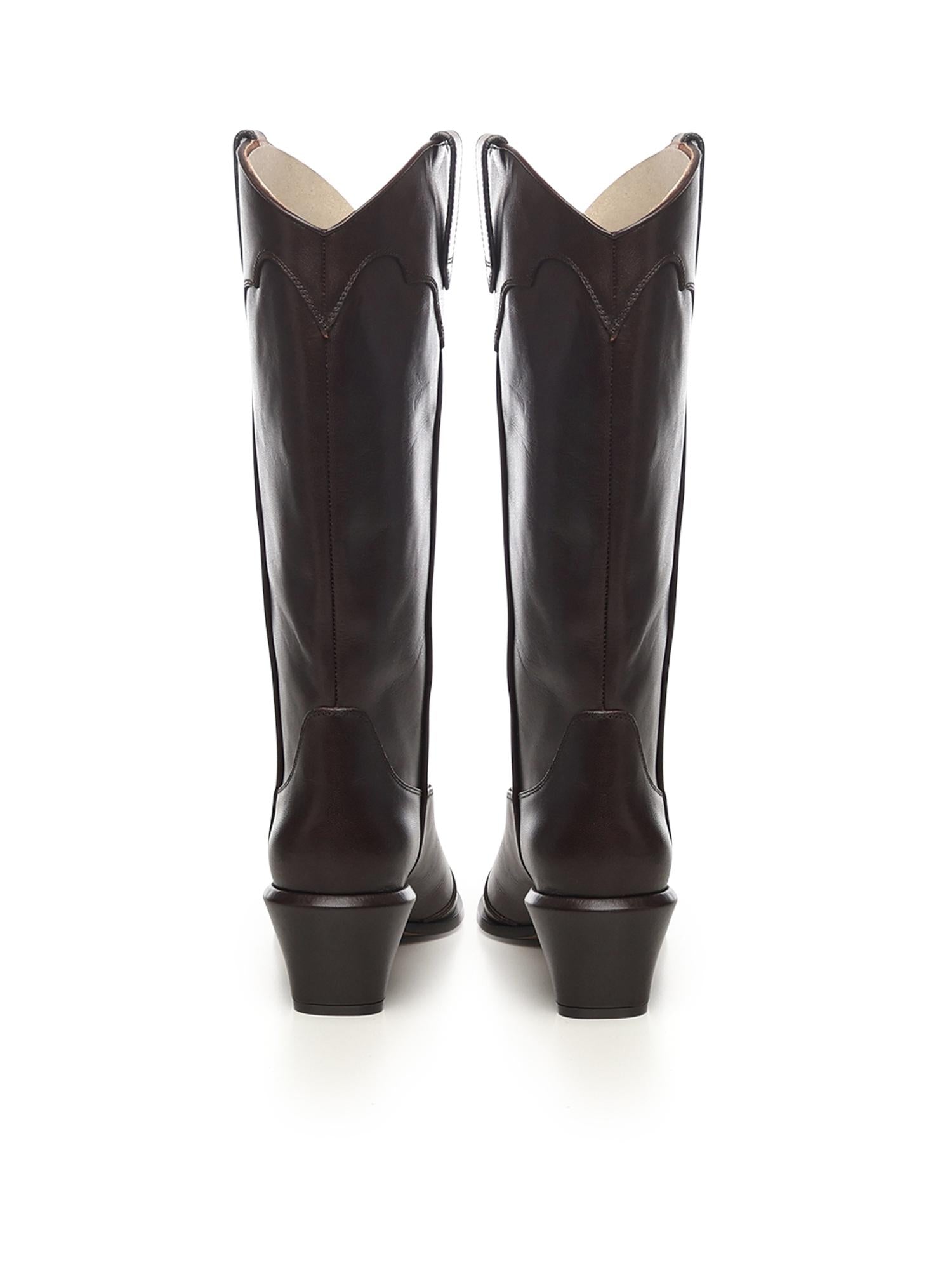 Stivali Bettina western in pelle PX1778XLTVT EBANO PARIS TEXAS