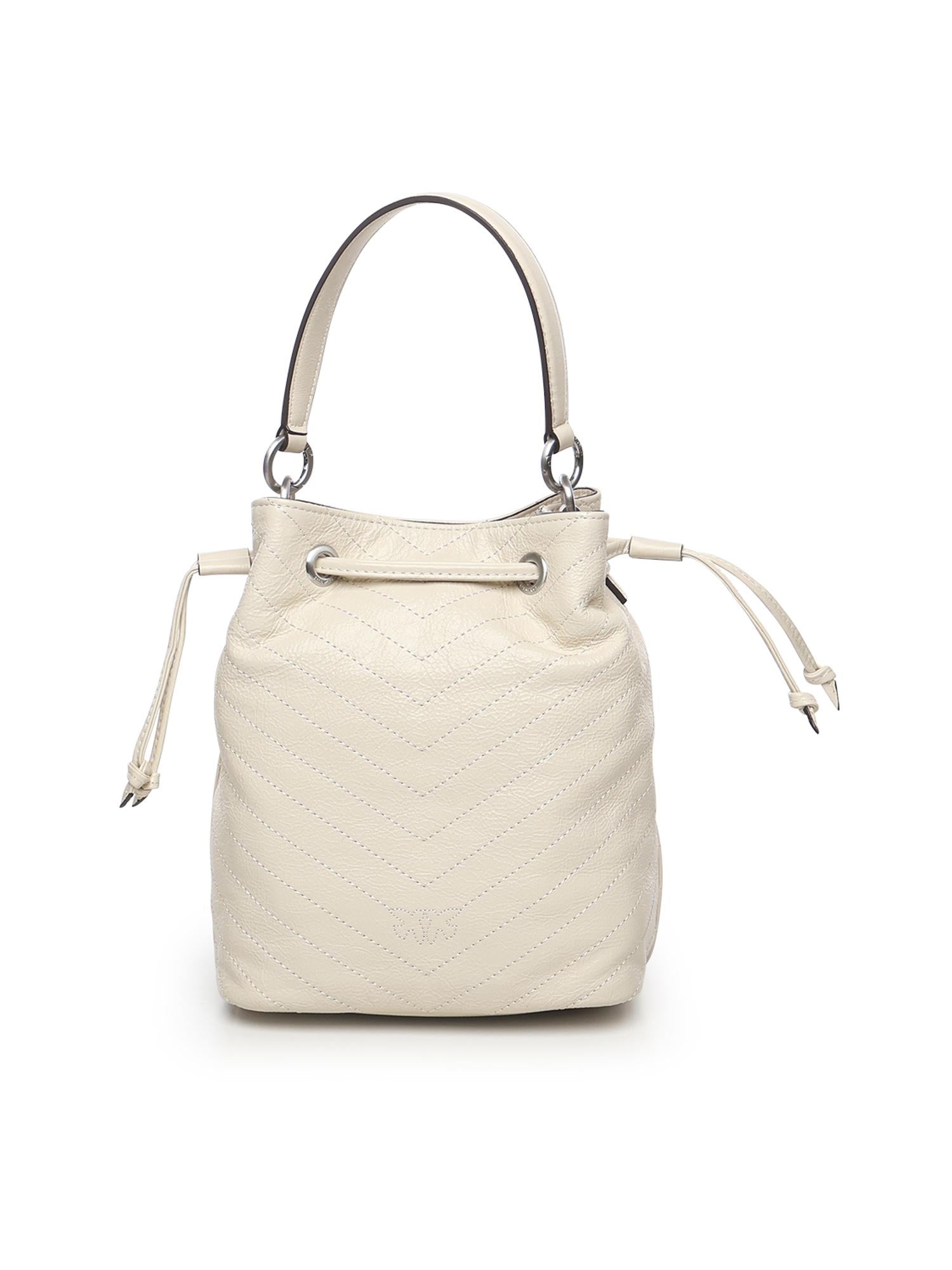 Borsa a mano piccola Cargo Bucket Bag in pelle 105112 A2JCZ14E PINKO