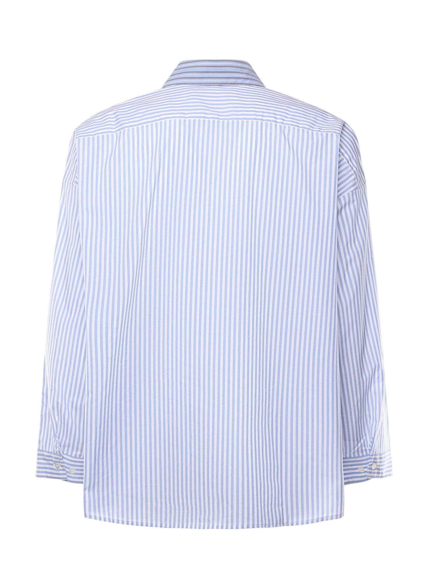 Camicia in cotone biologico con mix di righe CUMU0061SQ UTC529STB50 MARNI