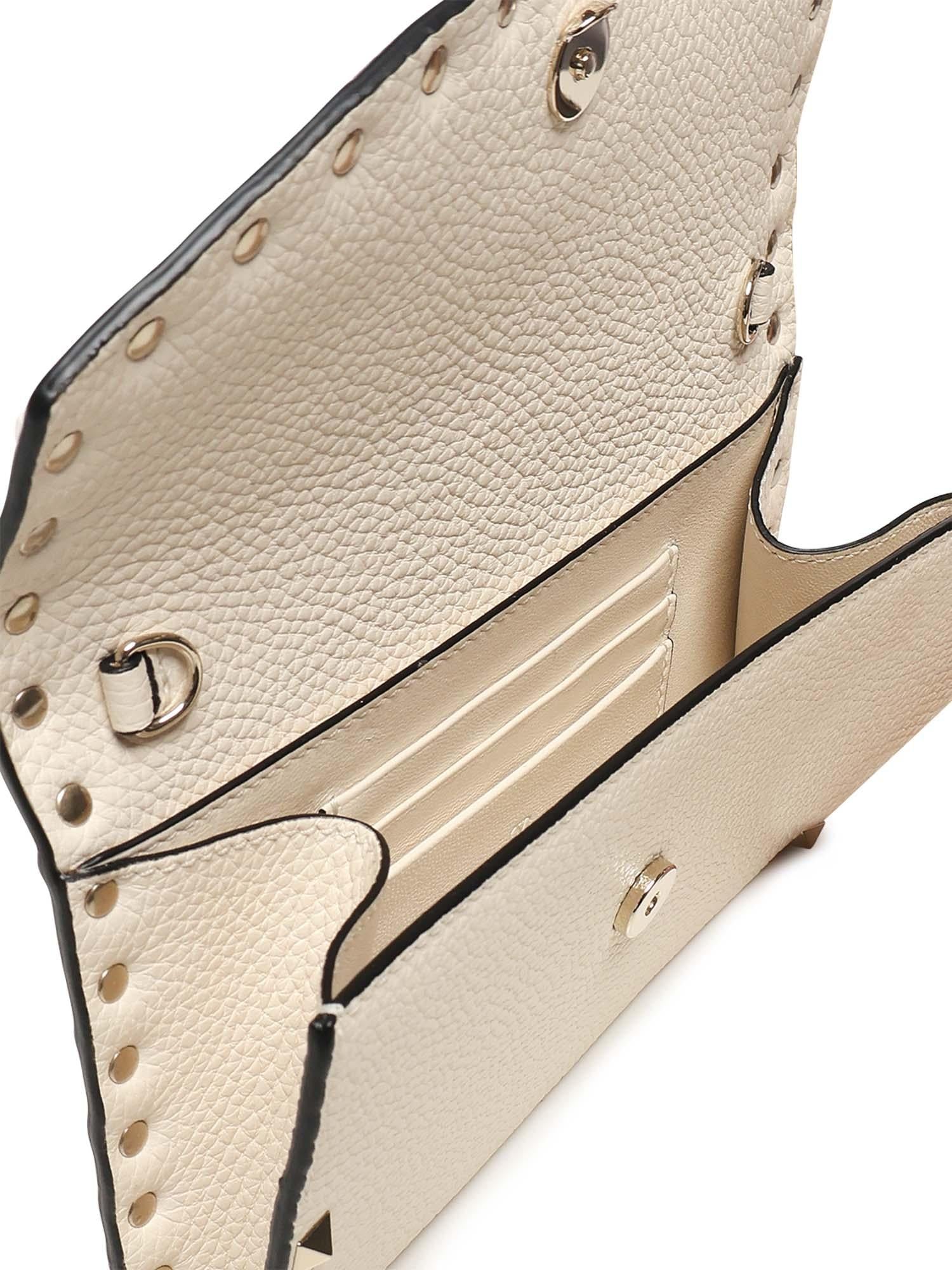 Portafoglio Rockstud in pelle con catena 7W2P0AR6 VSHI16 VALENTINO GARAVANI