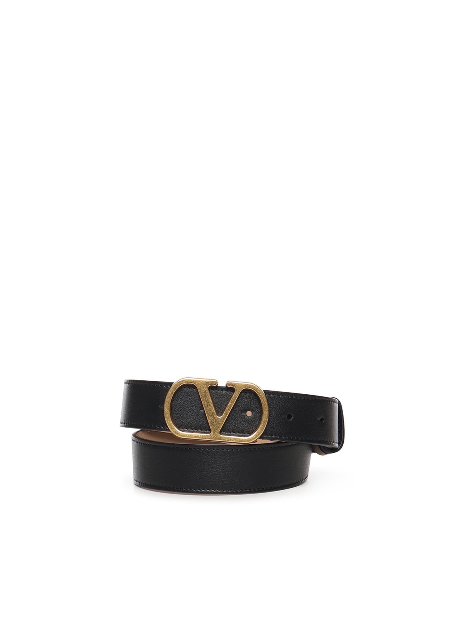 Cintura reversibile VLogo in vitello lucido 7W2T0SQ3 IYRDVW VALENTINO GARAVANI