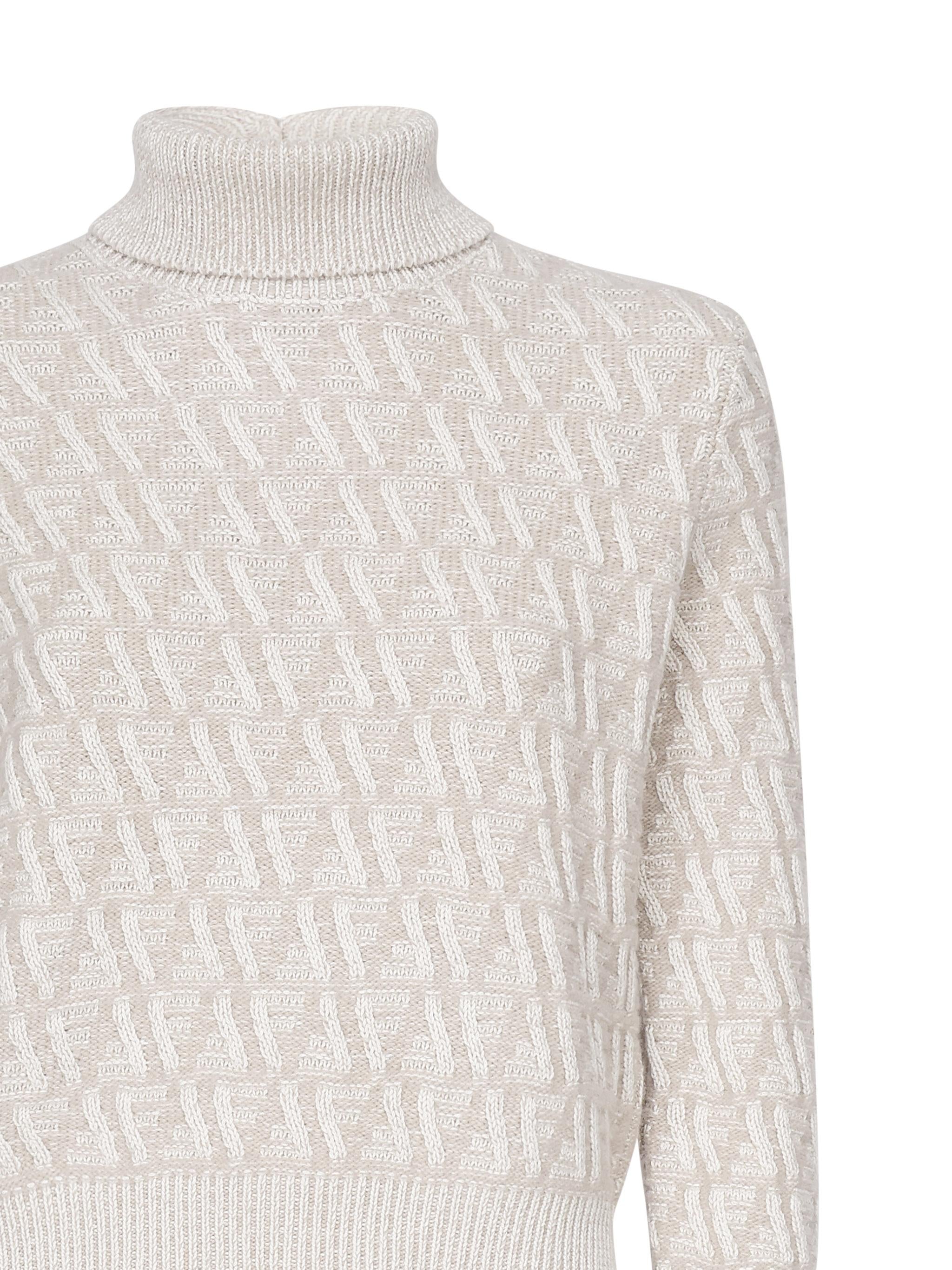 Dolcevita in lana e cashmere FF FZXC90 ATPLF1R0Q FENDI