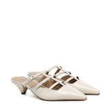 Sabot a listini in pelle di vitello A55182 STONE CARMENS