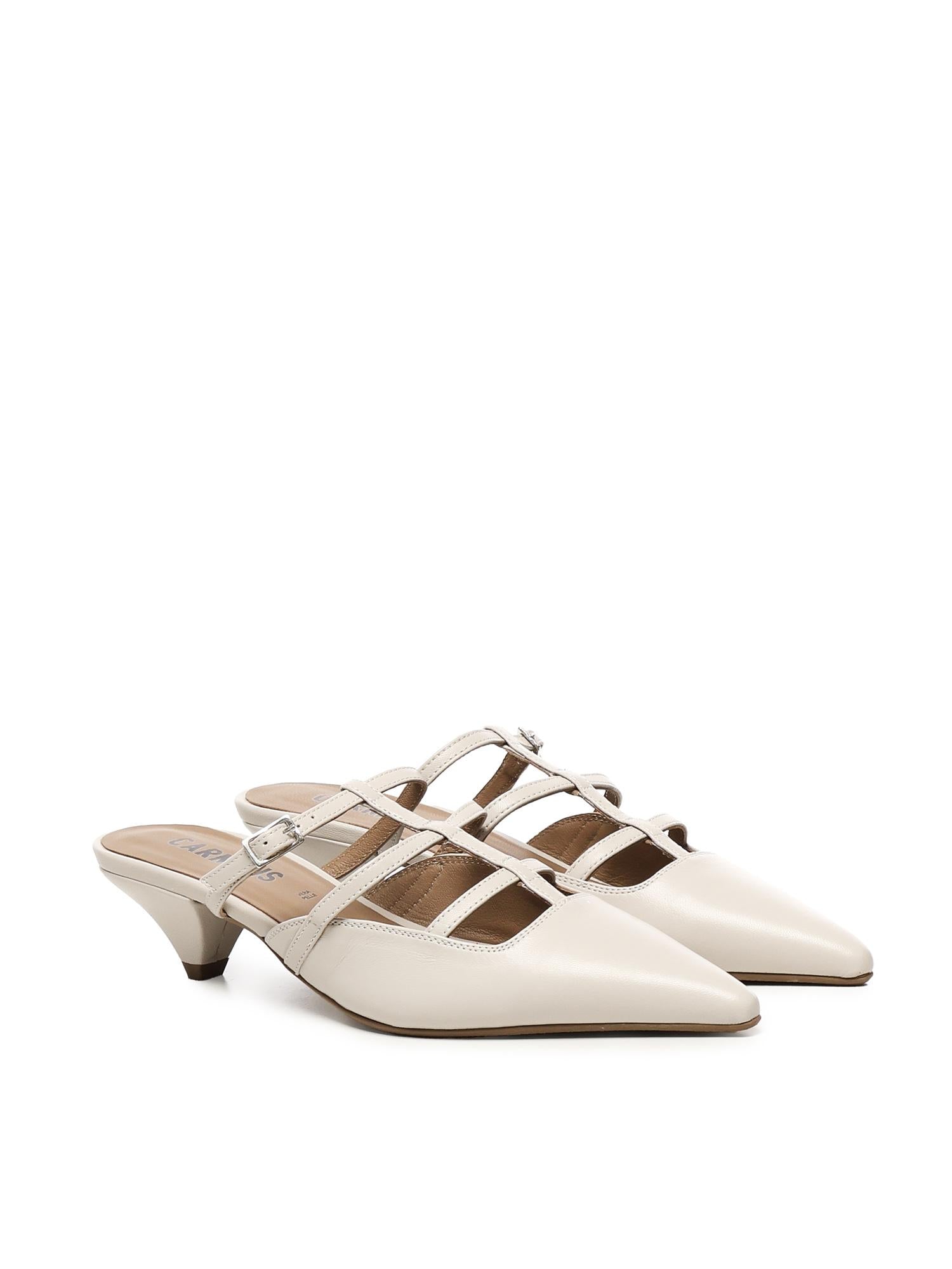 Sabot a listini in pelle di vitello A55182 STONE CARMENS