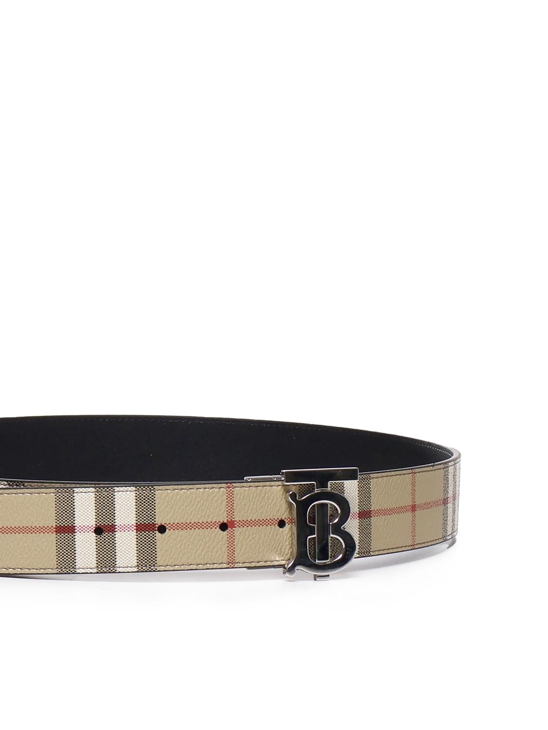 Cintura TB reversibile in pelle e Check 8069853 A7026 BURBERRY