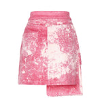 Minigonna asimmetrica Batik AUW4TAL PINK BATIK ALBERTO AUDENINO