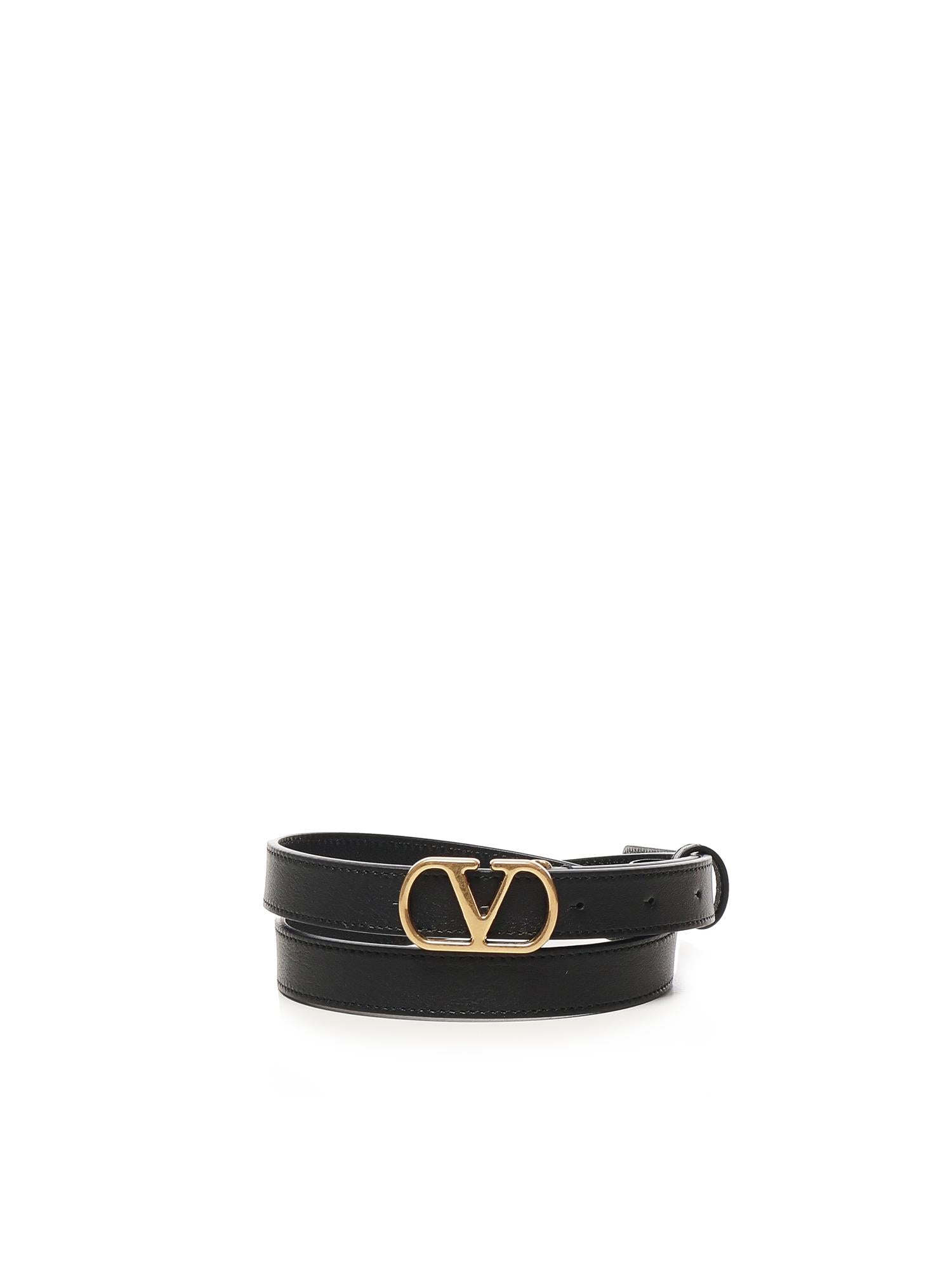Cintura Vlogo in Vitello lucido 6W2T0SM7 IYR0NO VALENTINO GARAVANI