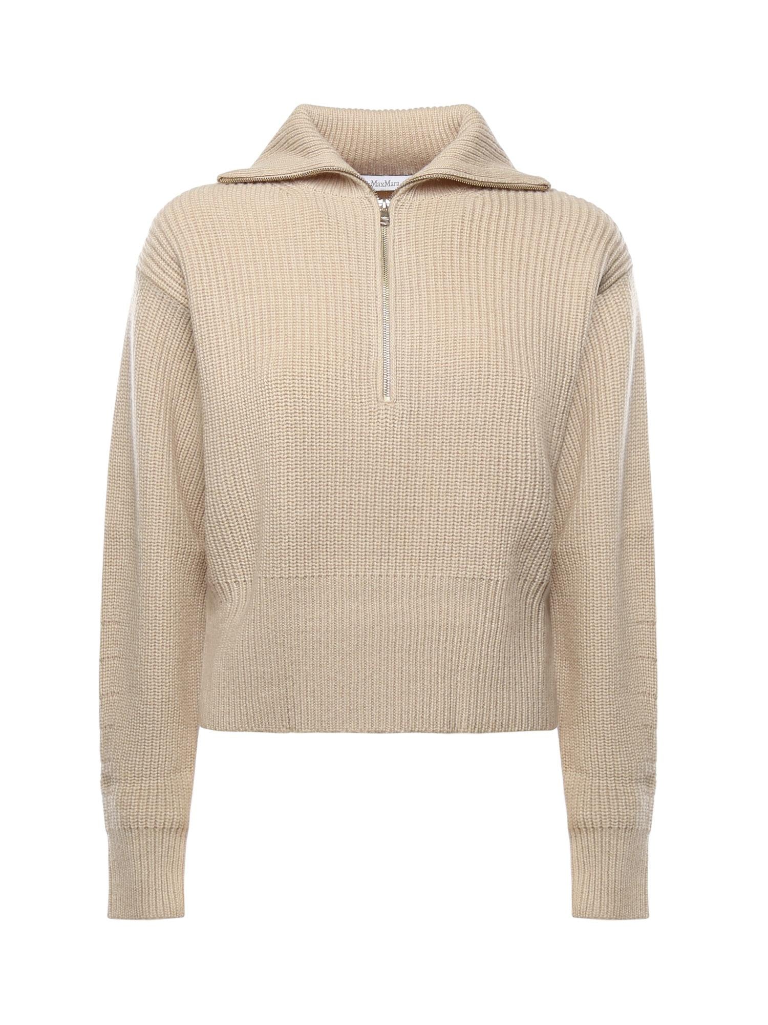 Maglia in lana e cashmere con zip 2521366182600 006 MAX MARA