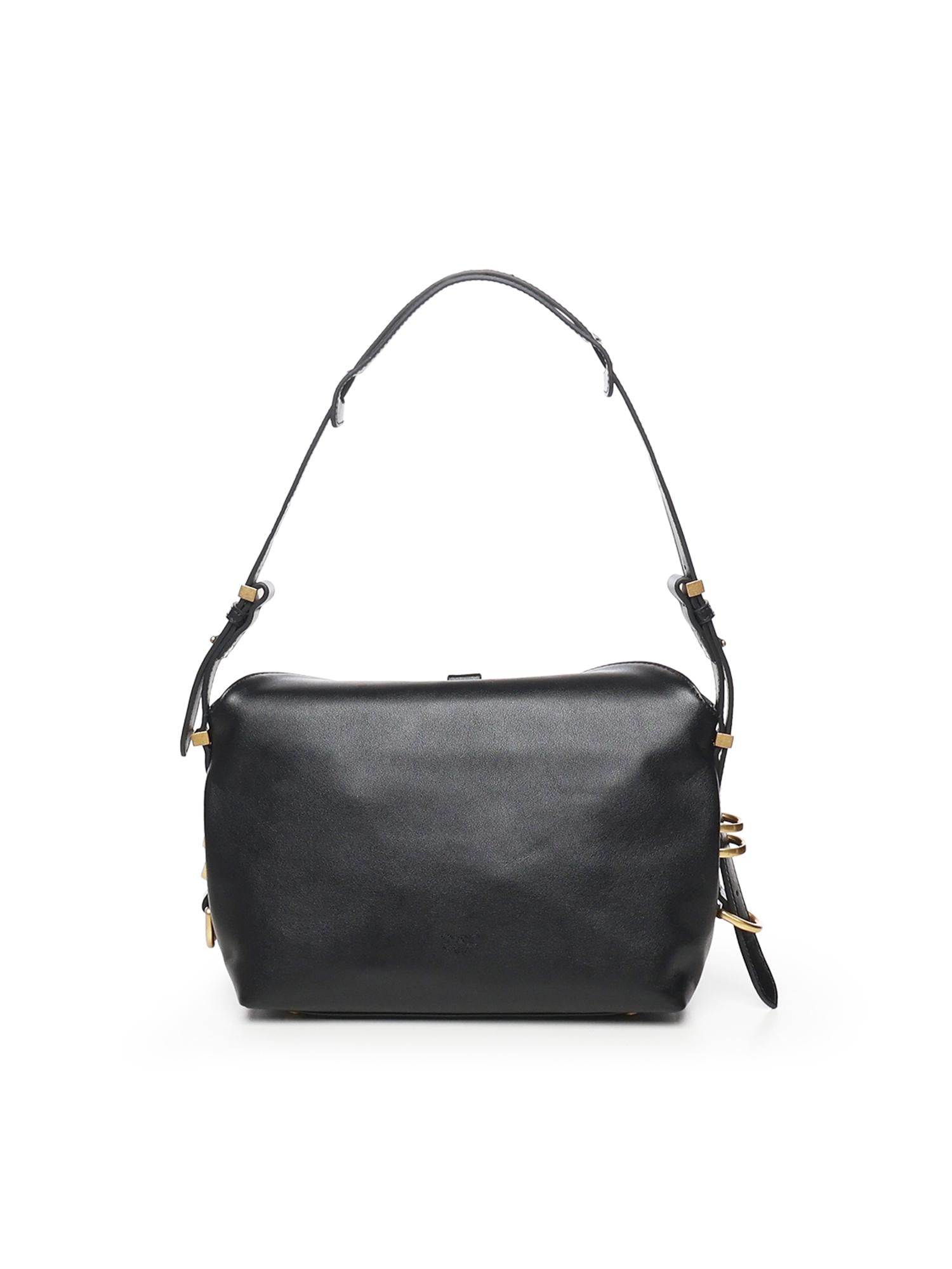 Borsa a spalla piccola Saddle Bag in pelle<BR/> 105895 A1ZXZ99Q PINKO