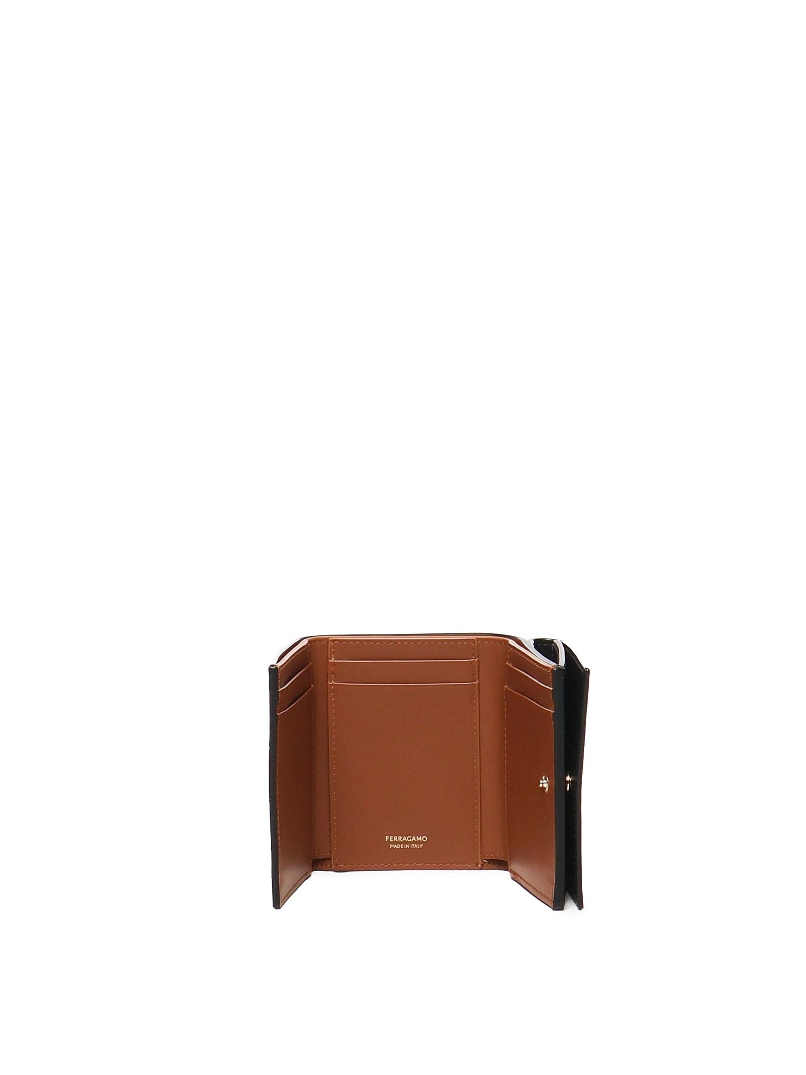 Portafoglio trifold bicolore 220867 779959001 FERRAGAMO