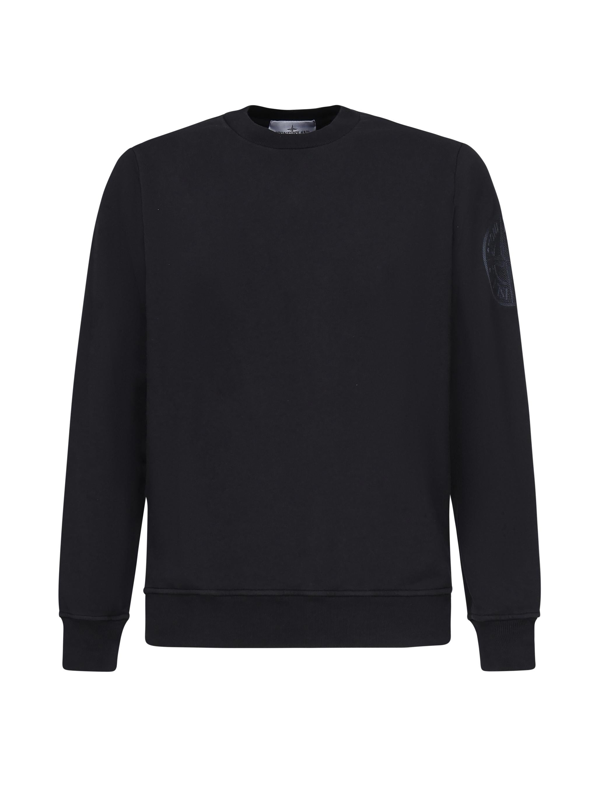 Felpa girocollo con ricamo Compass<BR/> K1S156100026 S0122V0020 STONE ISLAND