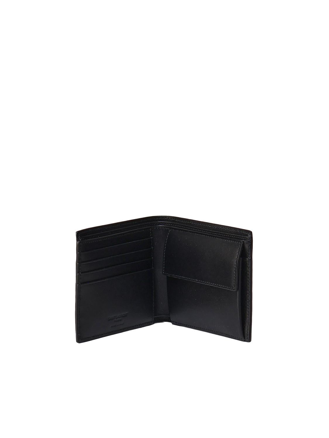 Portafogli bifold con logo 396303 0U90N1000 SAINT LAURENT