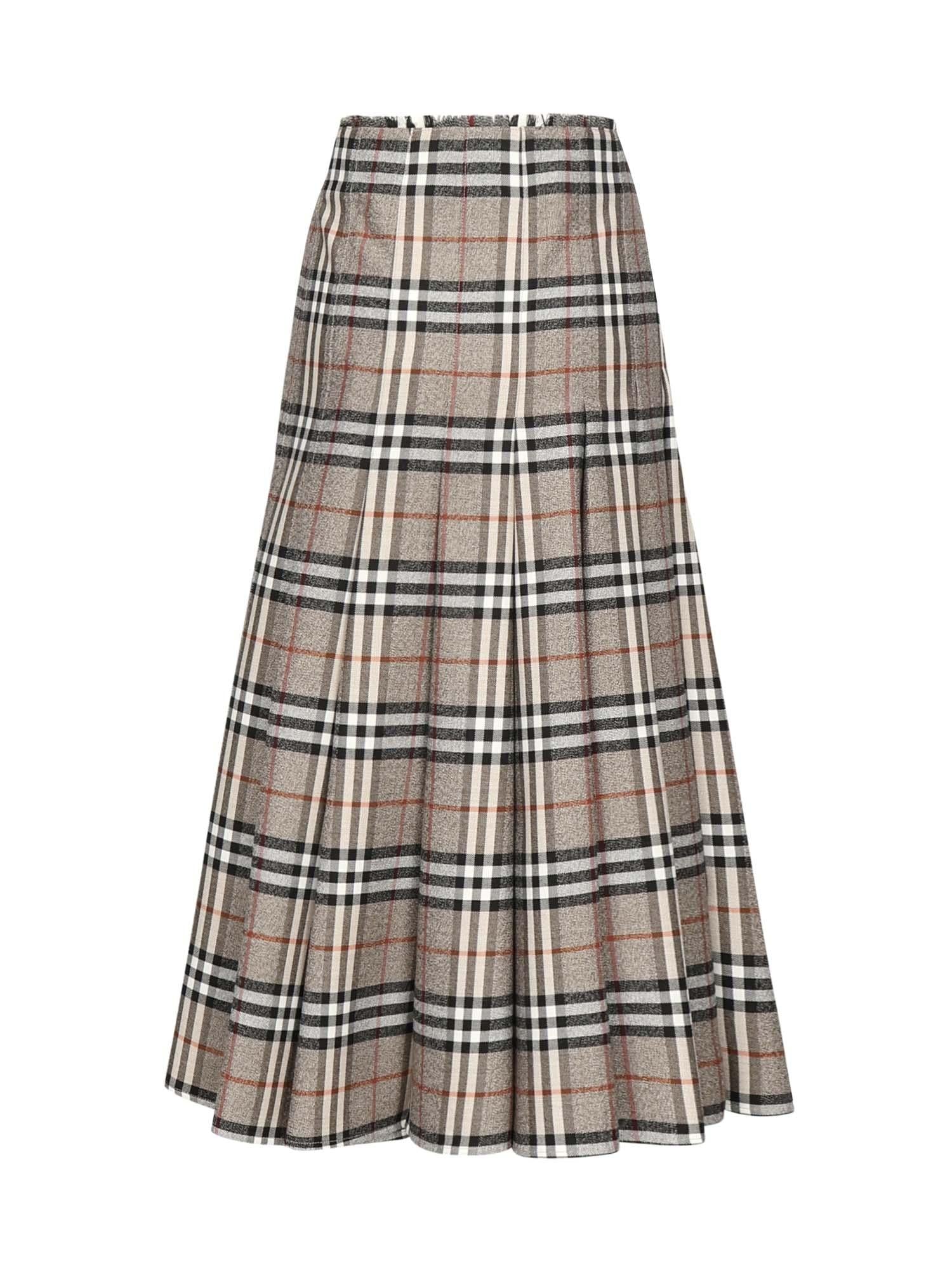 Kild midi in lana Check 8110428 C3142 BURBERRY