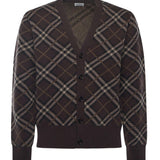 Cardigan in lana e cashmere Check 8115705 B2412 BURBERRY