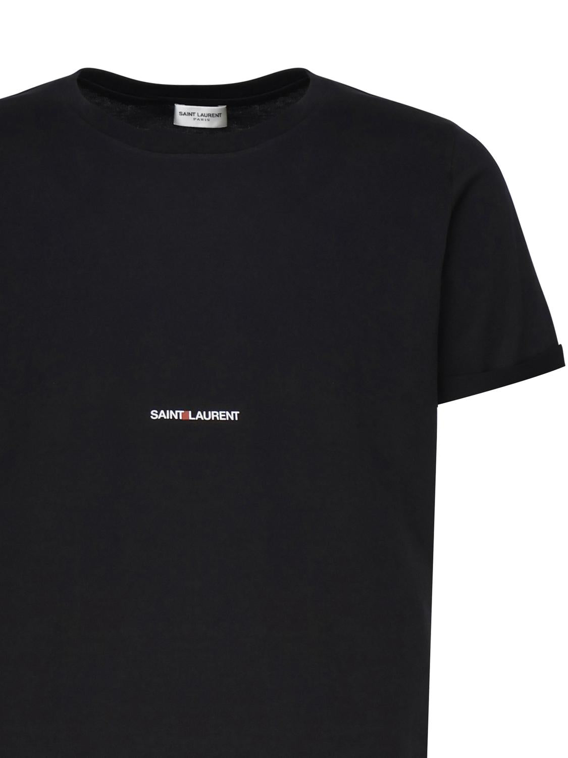 T-shirt logo in cotone 464572 YB2DQ1000 SAINT LAURENT