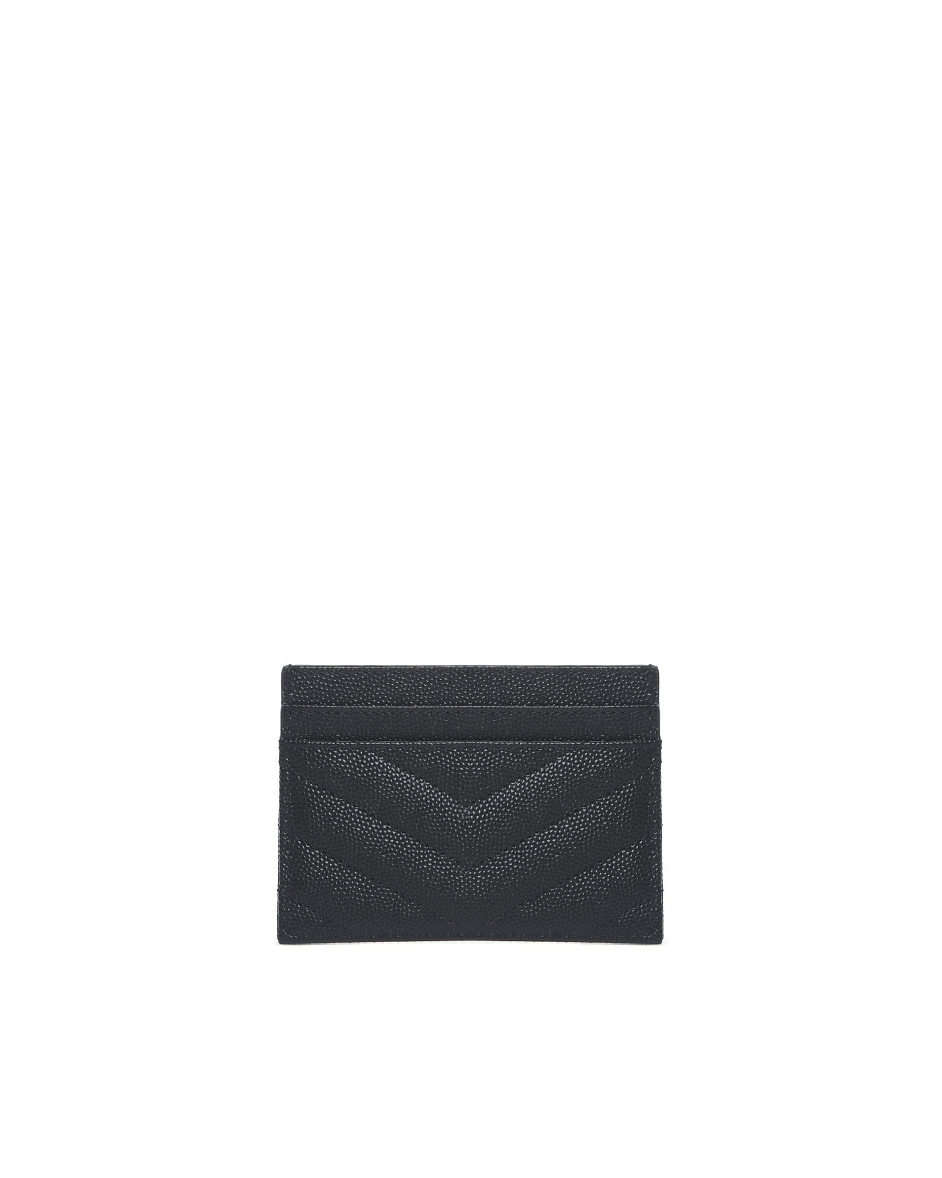 Cassandre Matelassè portacarte in grain de poudre 423291 BOW021000 SAINT LAURENT