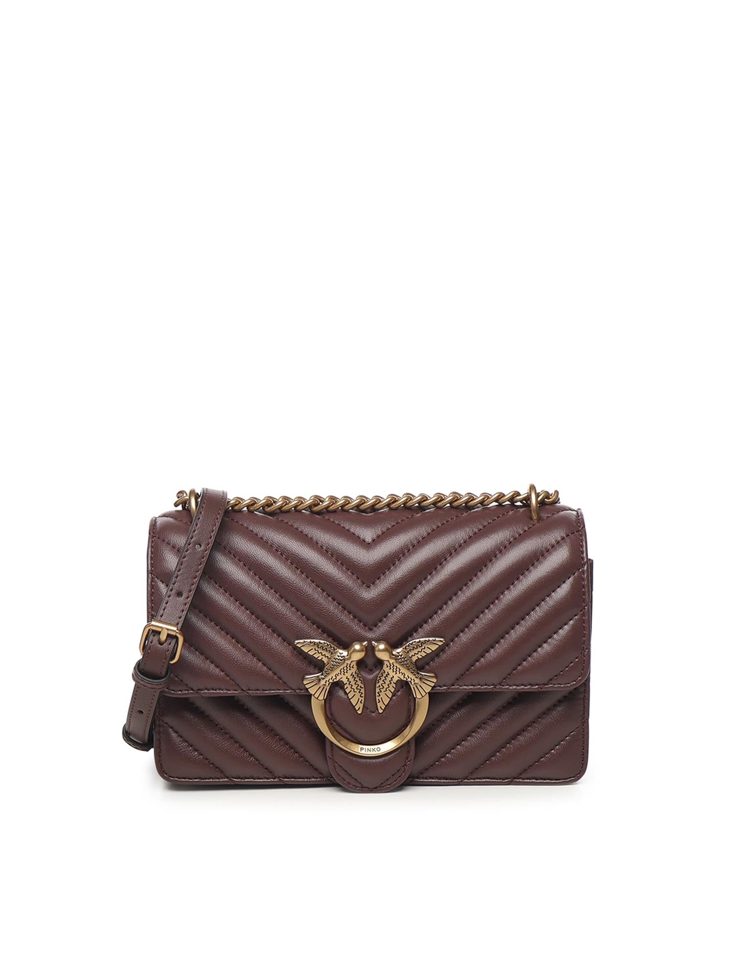 Borsa a tracolla Mini Love Bag One in nappa<BR/> 100074 A0GKL86Q PINKO