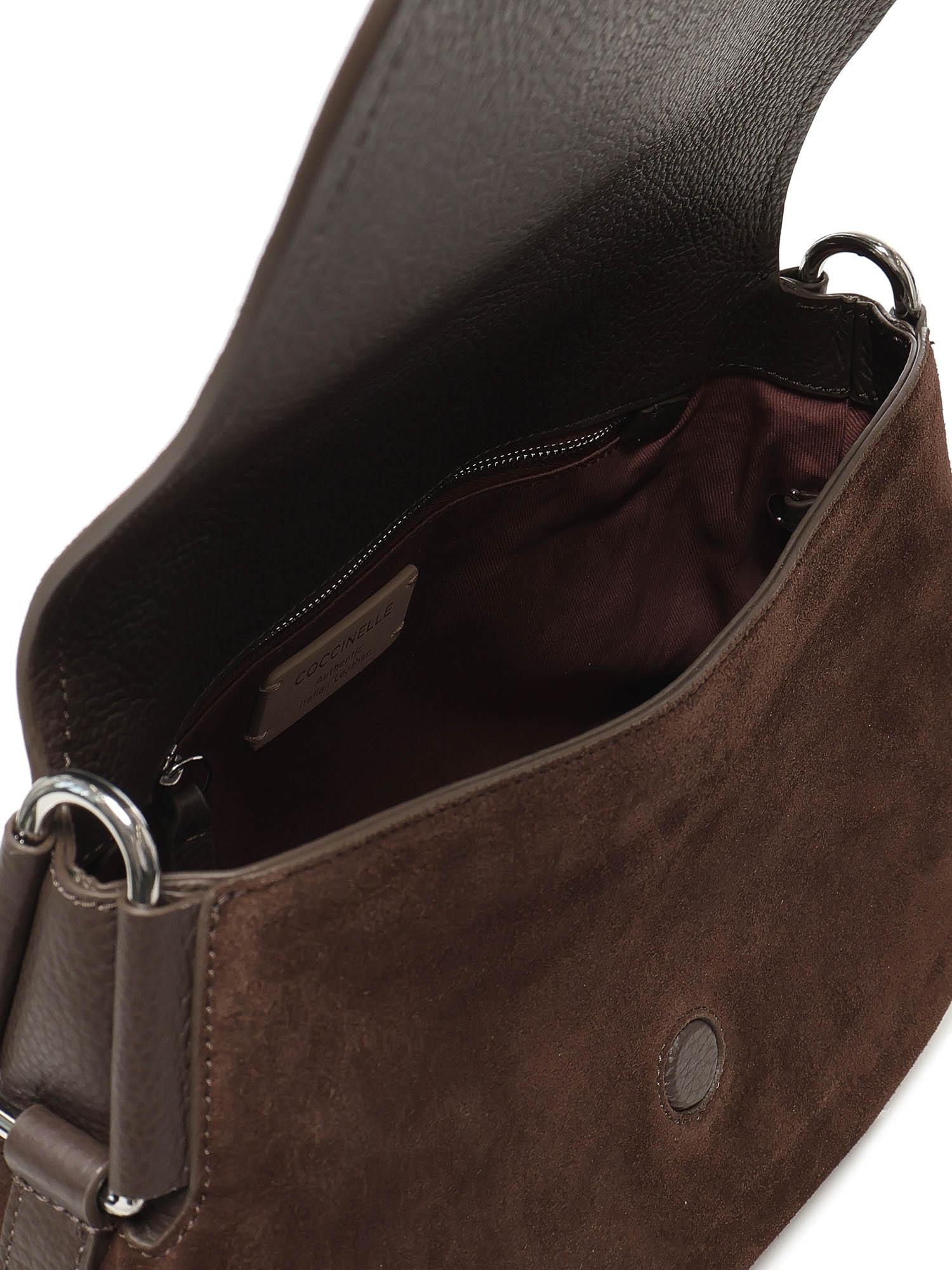 Borsa a tracolla in camoscio E1T96150101 W20 COCCINELLE