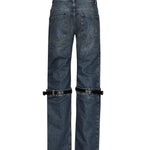 Jeans dritti con fibbia in pelle COPP32F2014 BLU COPERNI