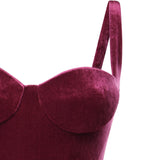 Abito bustier in jersey di velluto 794452 TKQ225061 BALENCIAGA