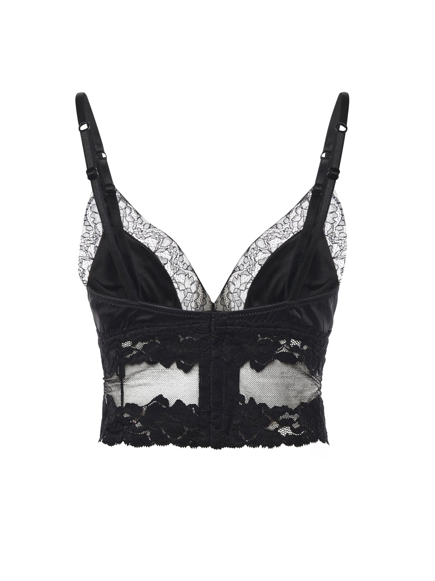 Top con reggiseno in pizzo e raso O7A33T ON07VN0000 DOLCE & GABBANA