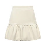 Minigonna con balza 105767 A2QVZ00 PINKO