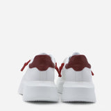 Sneakers nemesis in pelle con talloncino a contrasto<BR/> NEMESIS 2 NAPPA/CROCKWHITE/RED GIULIANO GALIANO