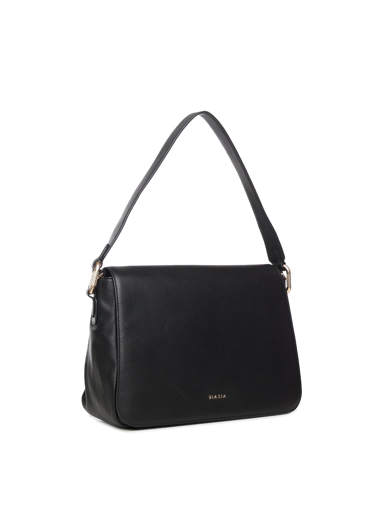 Borsa a spalla Noveau in pelle BIBP9E503 NERO BIASIA