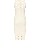 Abito midi in maglia traforata 105190 A2LWC00 PINKO