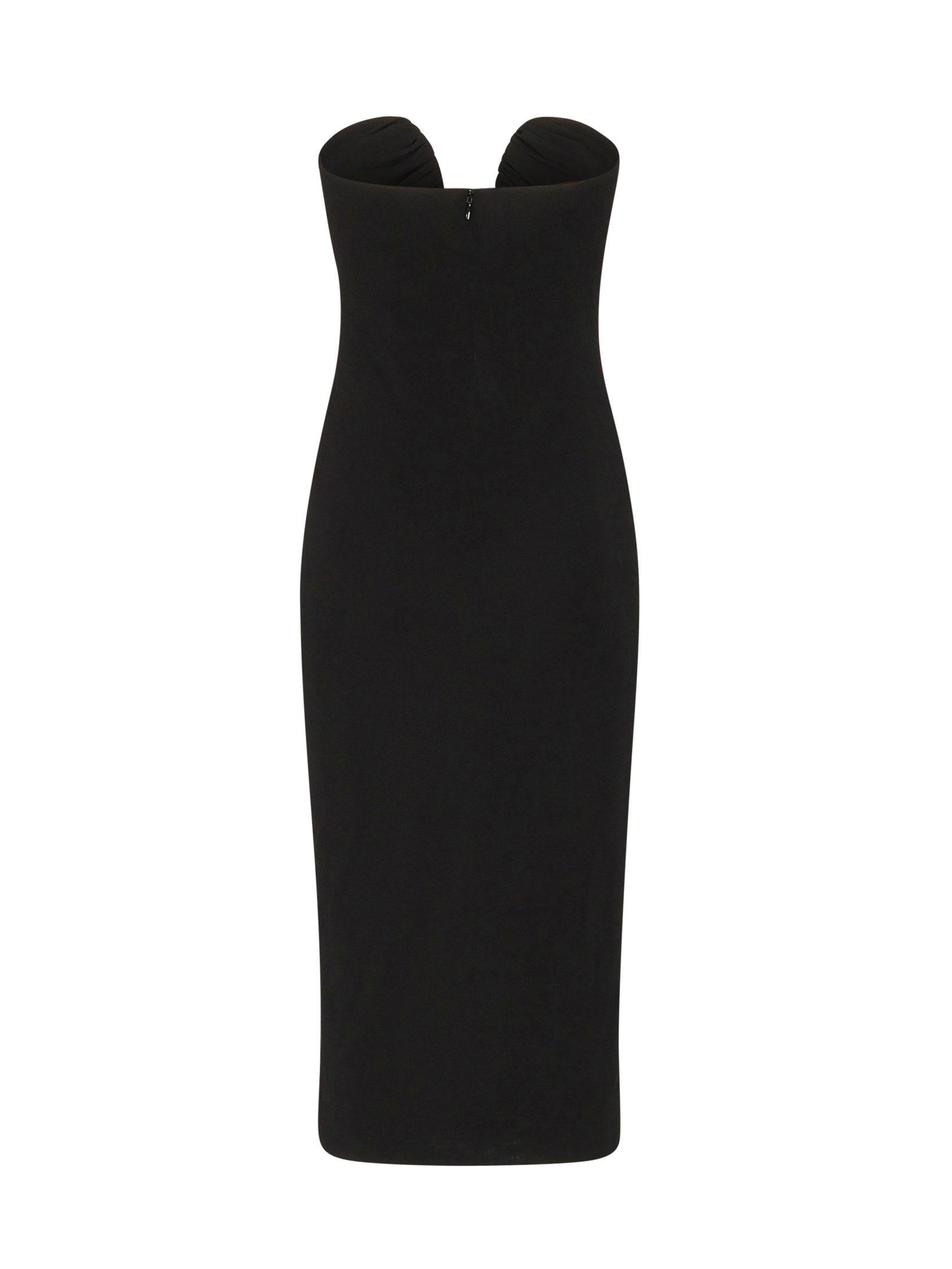 Abito midi da sera con scollo sagomato 105021 A2GSZ99 PINKO