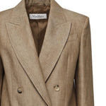 Giacca Gerla doppiopetto in lino <BR/> 2511041022600 001 MAX MARA