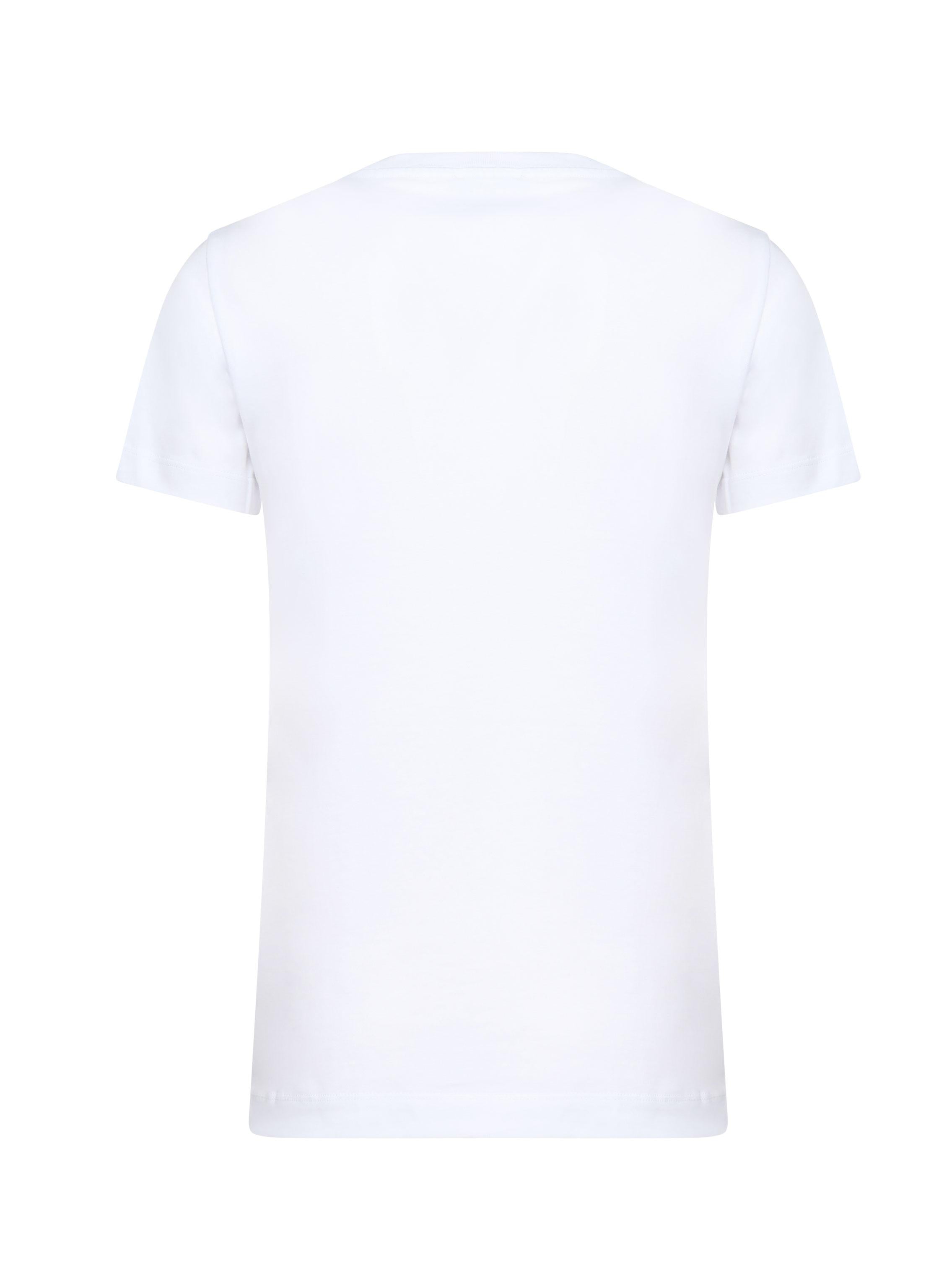 T-shirt mezze maniche ricamo logo 101752 A2HNZ04 PINKO