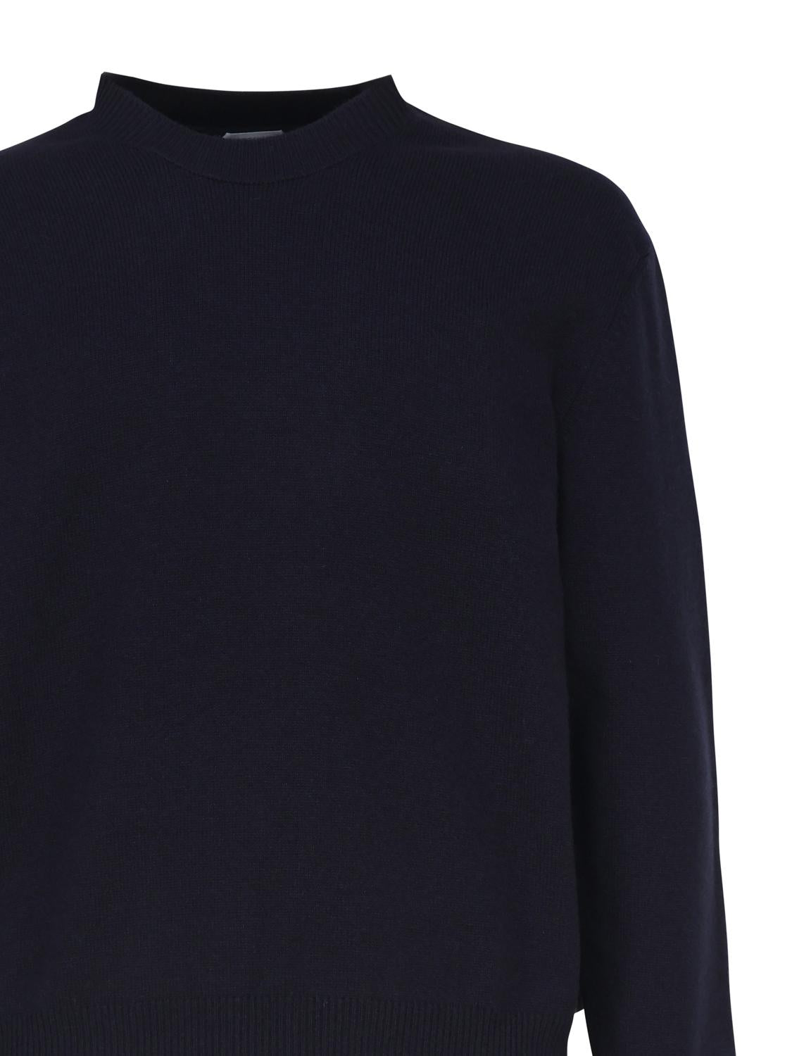 Maglia in cashmere con toppe in pelle intrecciata 772376 V2MM04121 BOTTEGA VENETA