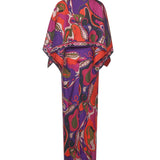 Abito lungo con stampa Orchidee 5URI30 5U731017 PUCCI