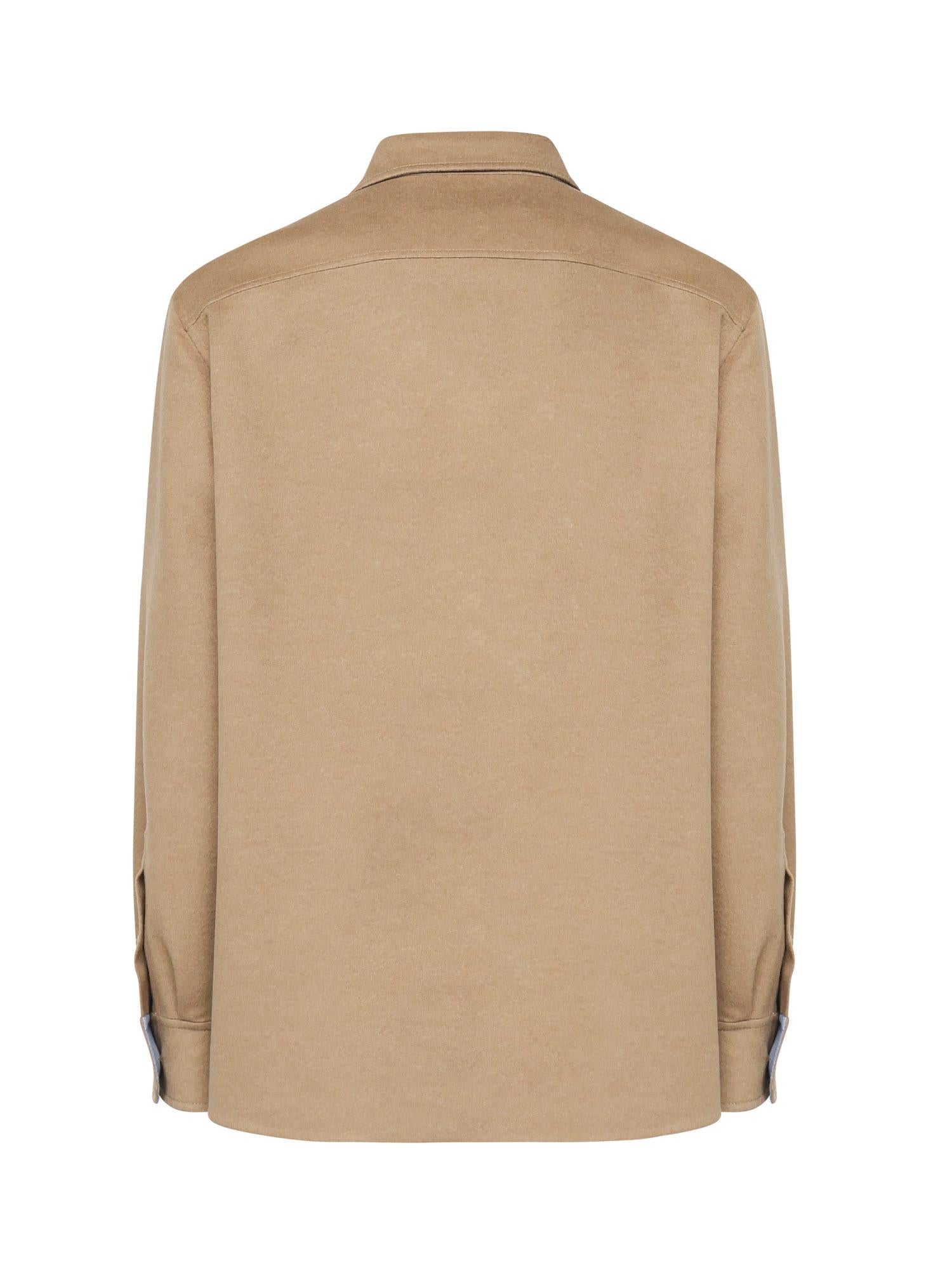 Giacca-camicia in lana vergine e cashmere H526Y05WF2 3151 LOEWE