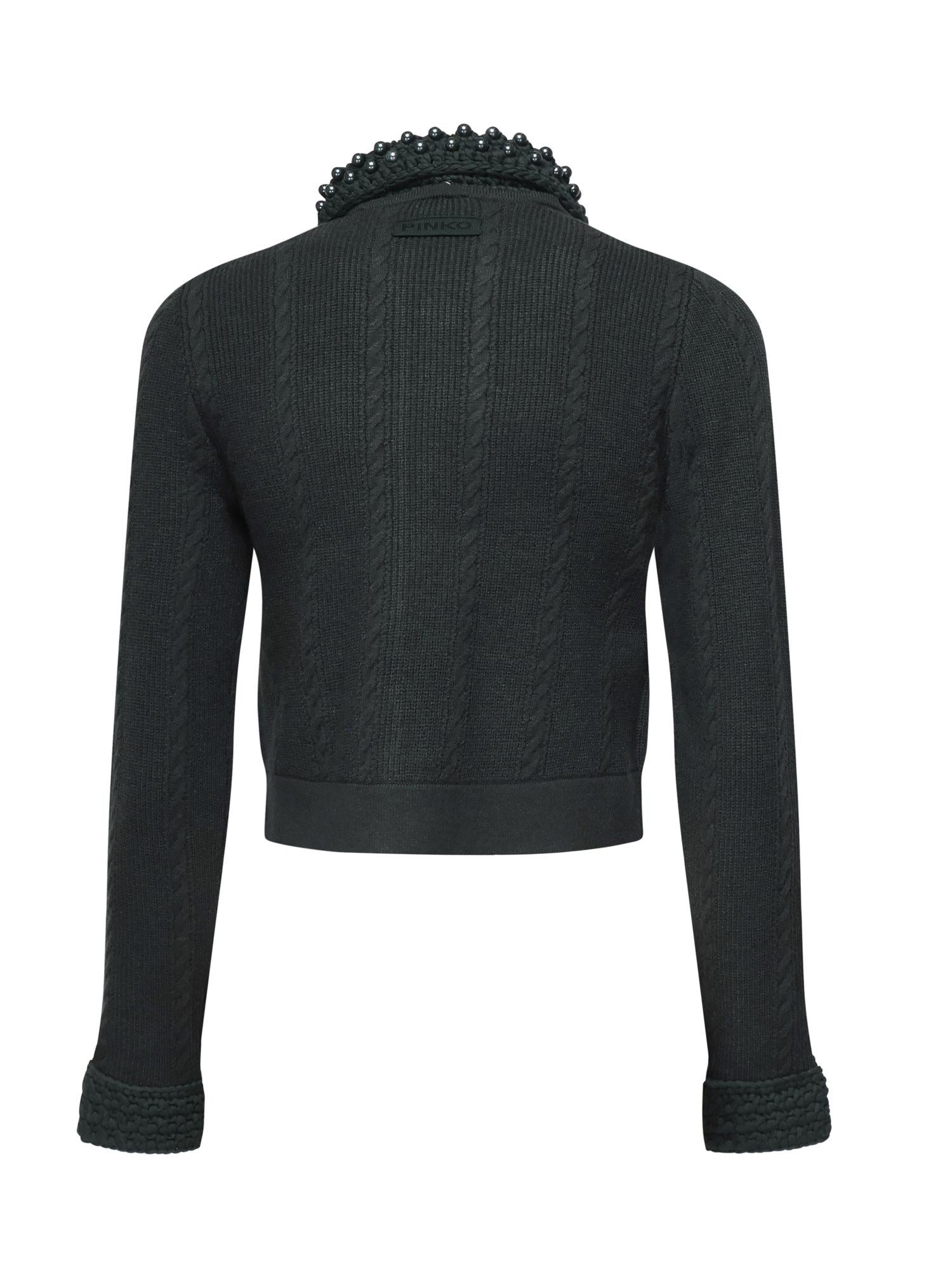Giacca cropped in maglia 105485 A2QZX34 PINKO