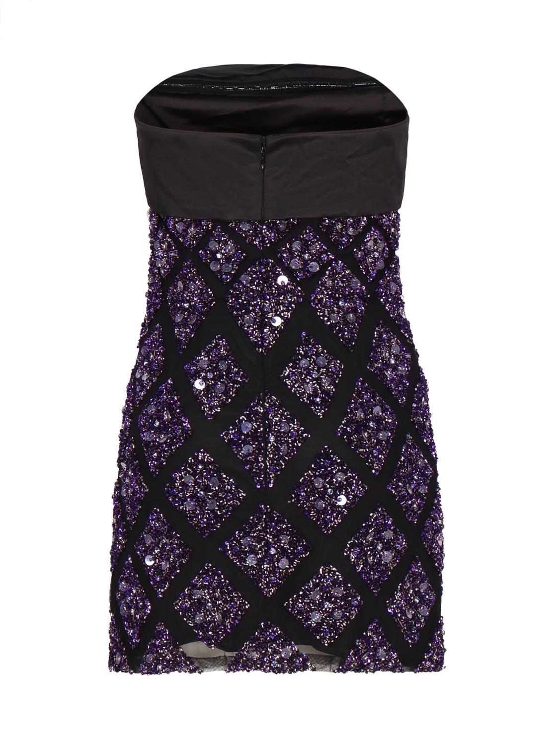 Abito a fascia in nylon con paillettes FW22-5463 -BLACK/PURPLE BLKPU RETROFÊTE