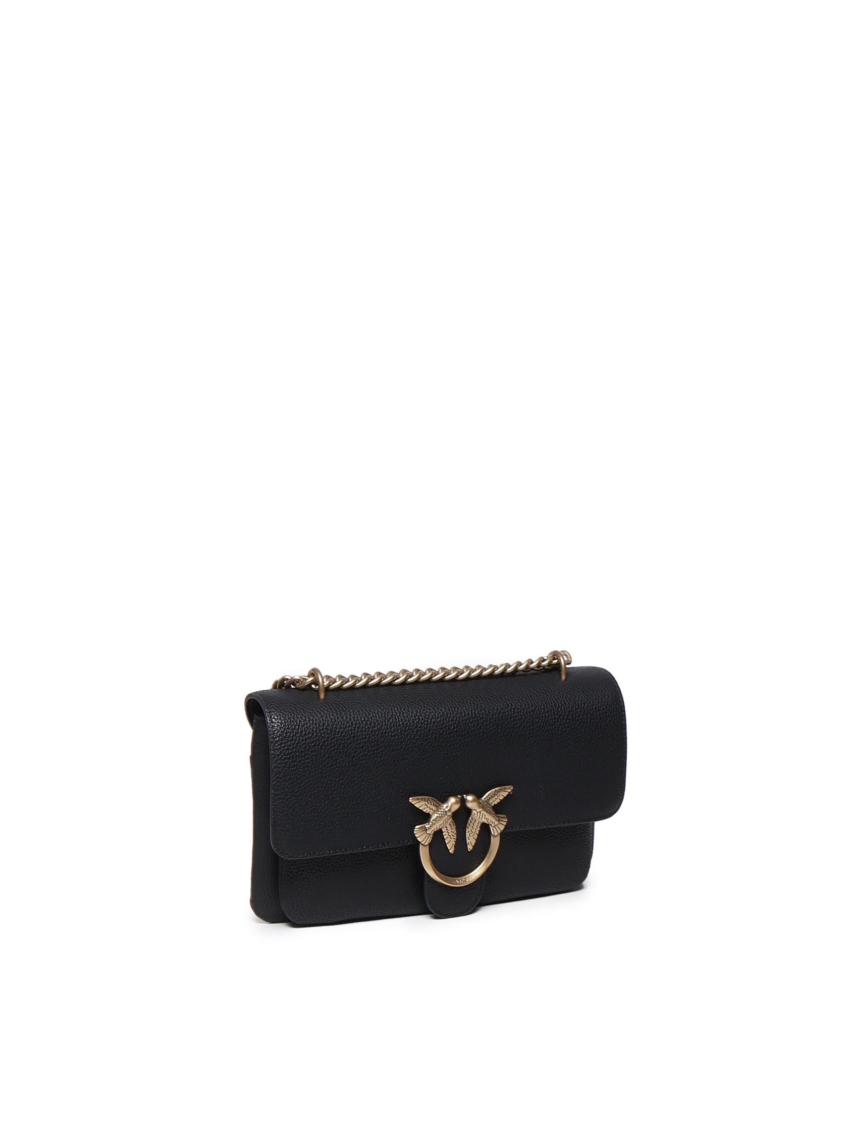Borsa piccola a tracolla Love Bag in pelle morbida 104528 A29QZ99Q PINKO