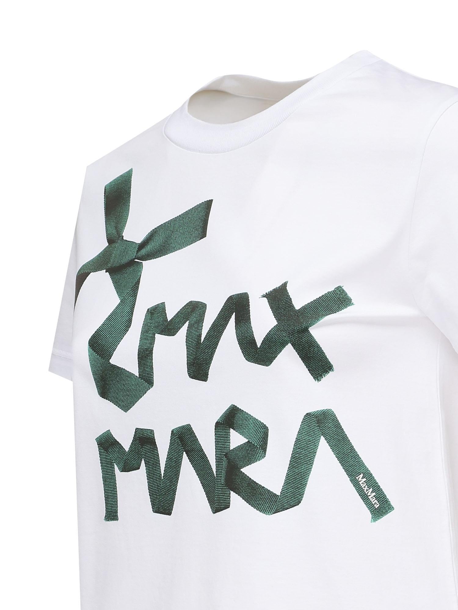 T-shirt Calcio con logo 2521946061600 010 MAX MARA