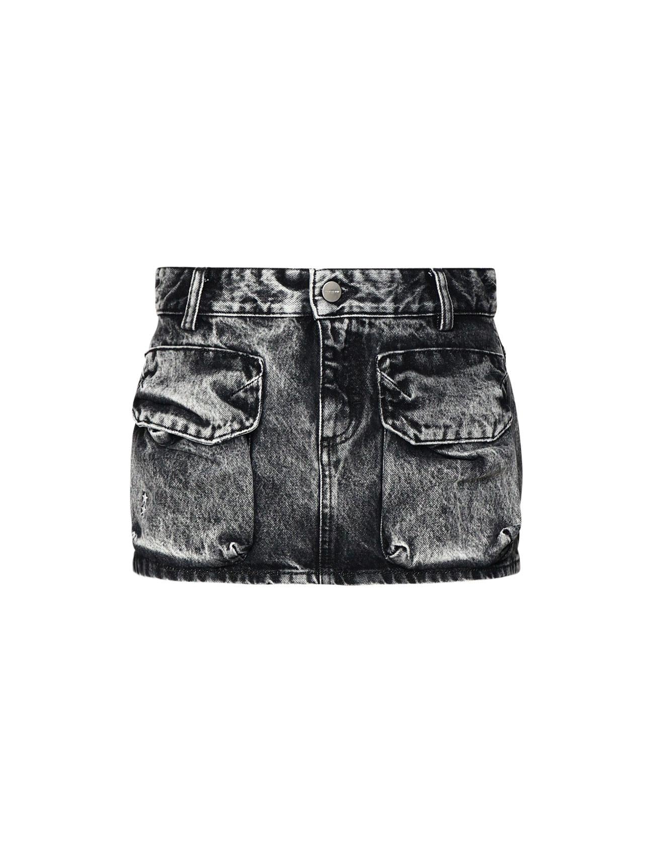 Minigonna effetto aged in denim di cotone GIO 8020 ICON DENIM