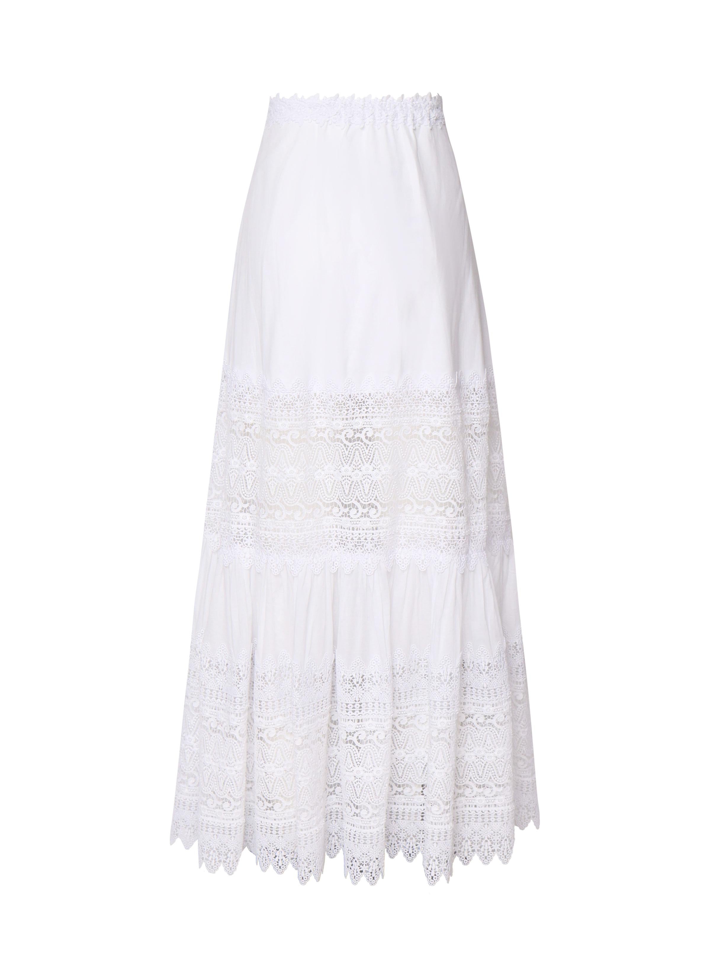 Gonna in pizzo 231407 -WHITE CHARO RUIZ