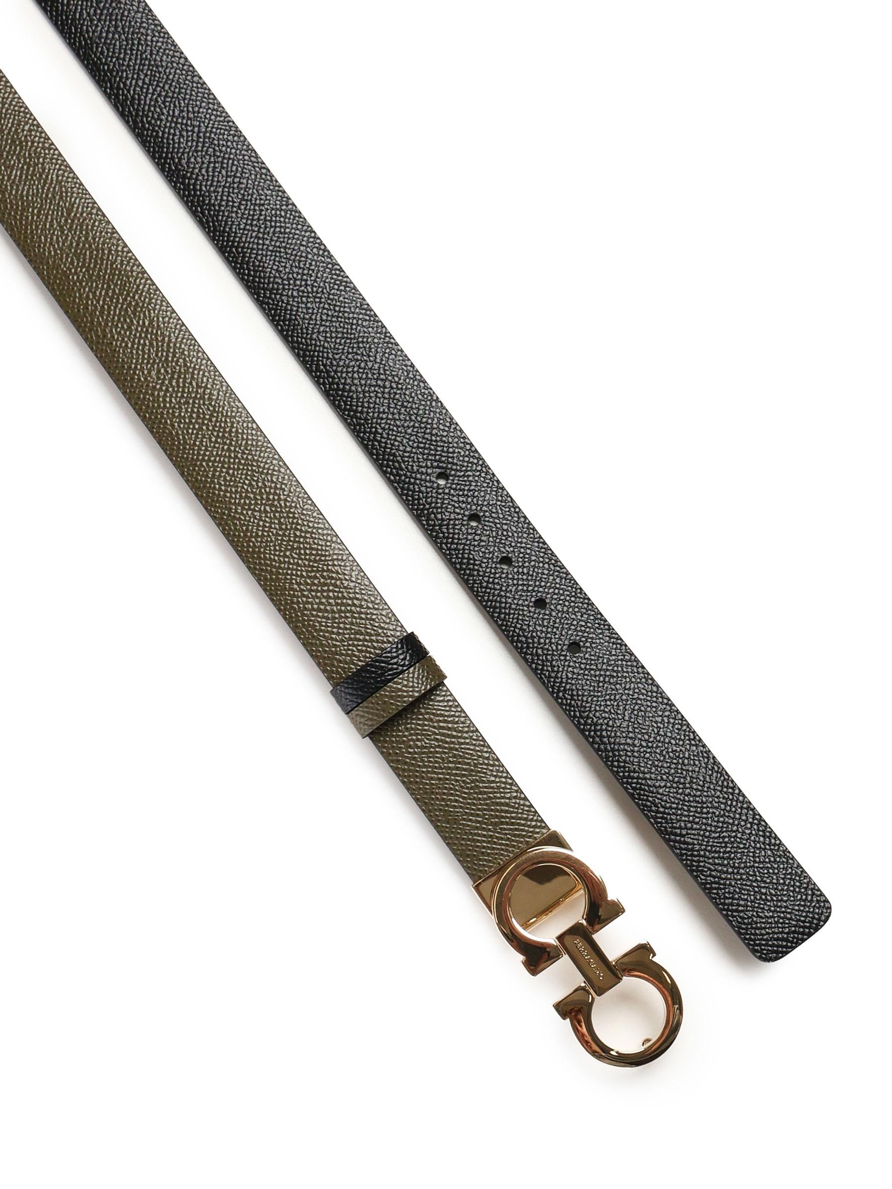 Cintura reversibile e regolabile Gancini<BR/> 23A565 781468830 FERRAGAMO