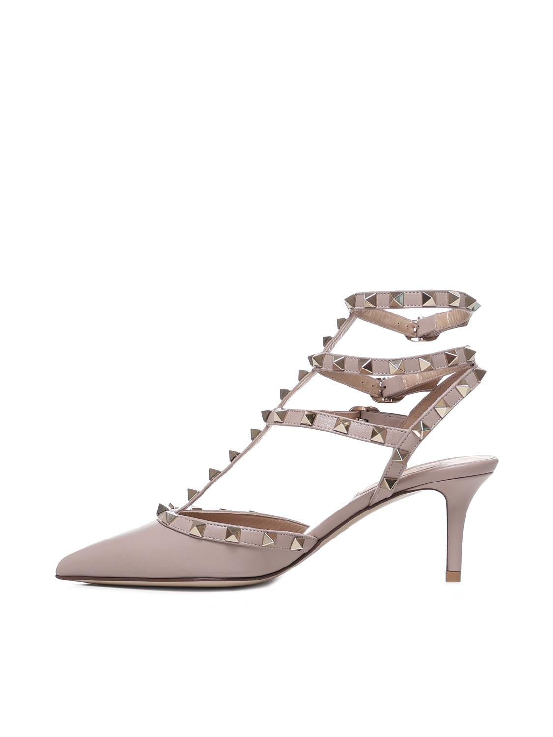 Slingback Rockstud in pelle liscia 6W2S0375 VODP45 VALENTINO GARAVANI