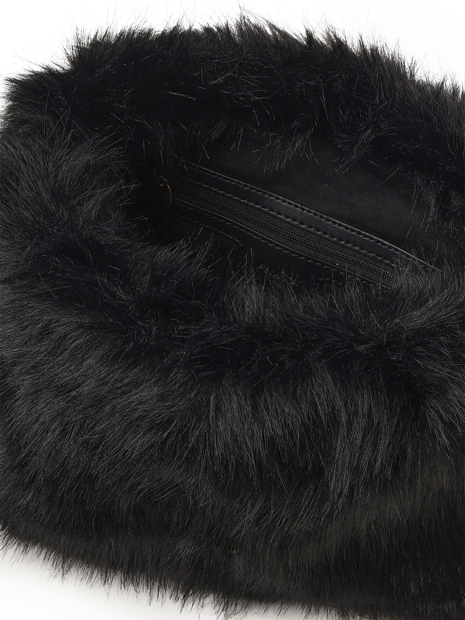 Maxi clutch in eco-pelliccia con logo 105909 A2VZZ99Q PINKO