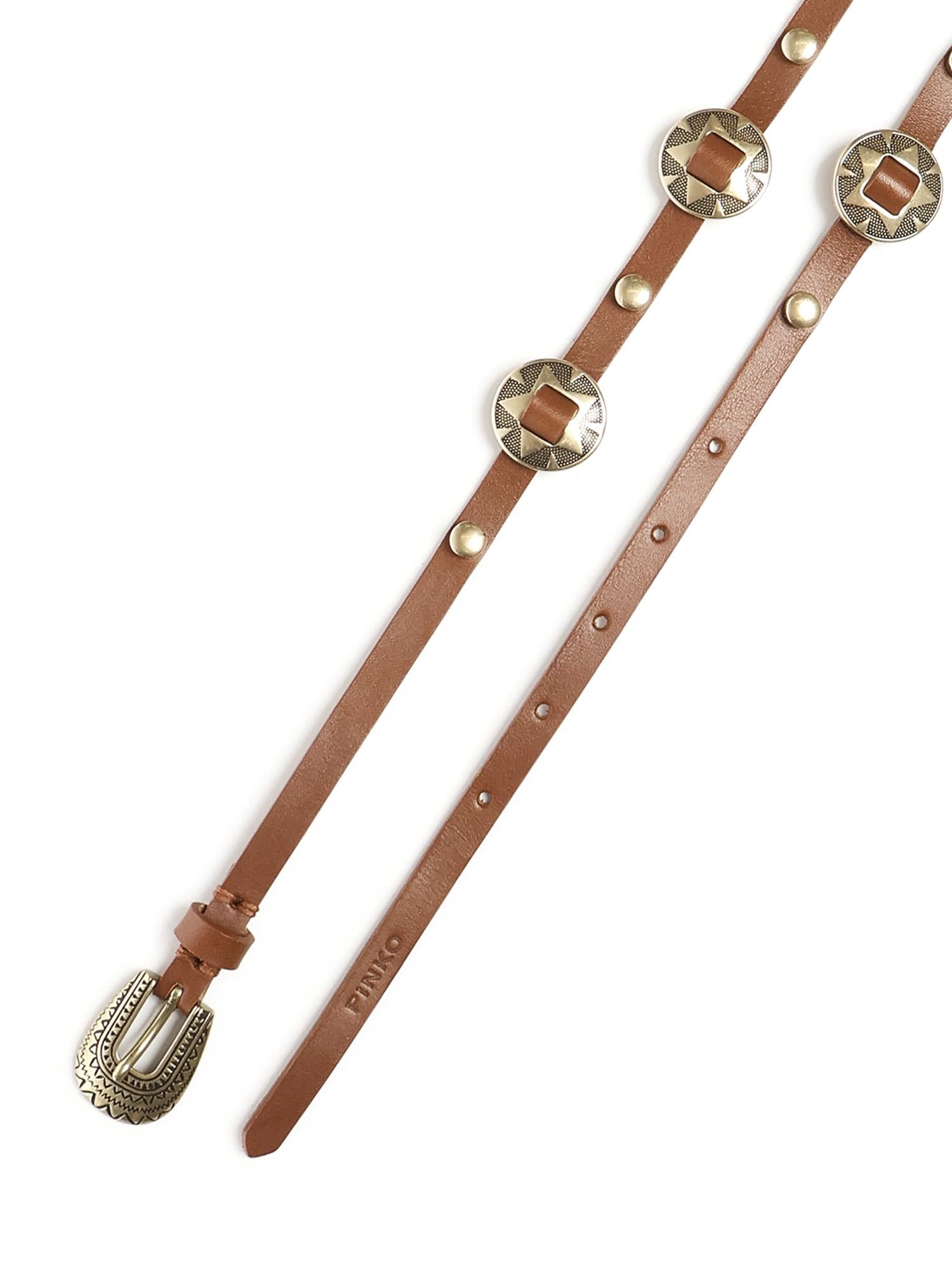 Cintura sottile in pelle 104038 A23SL17W PINKO